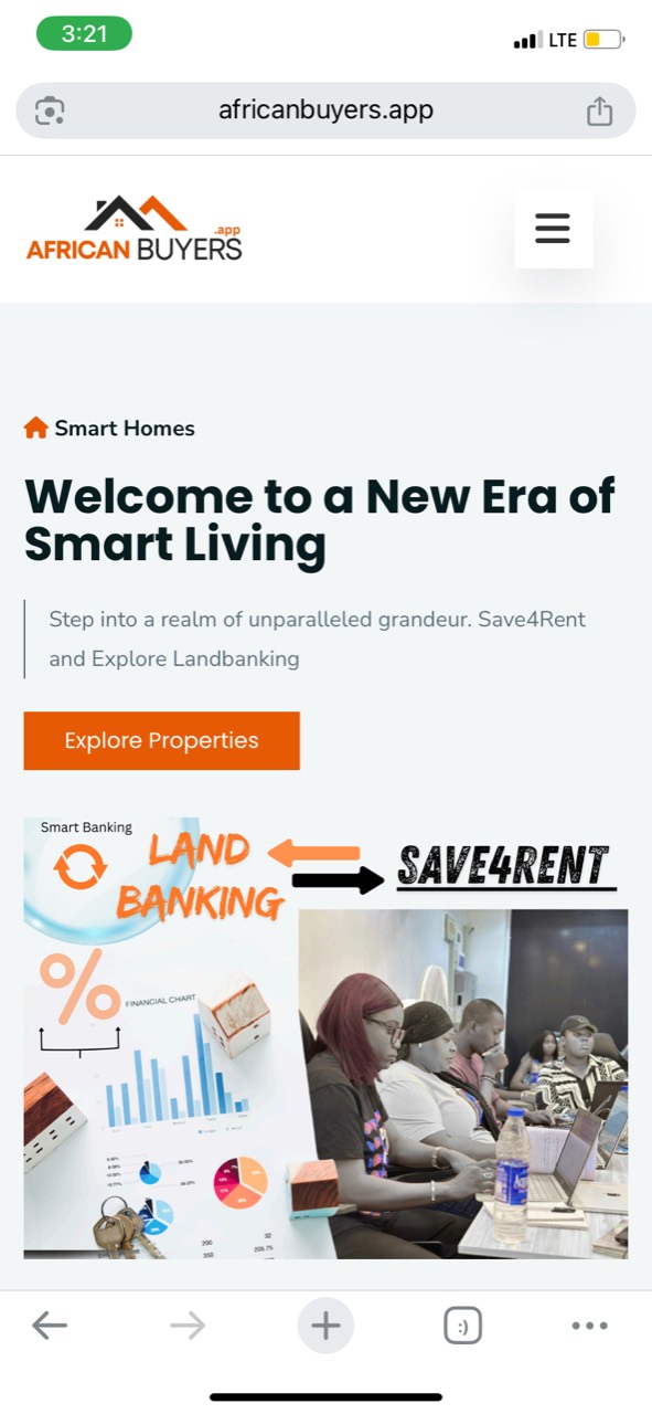 AfricanBuyer smart homes landing page